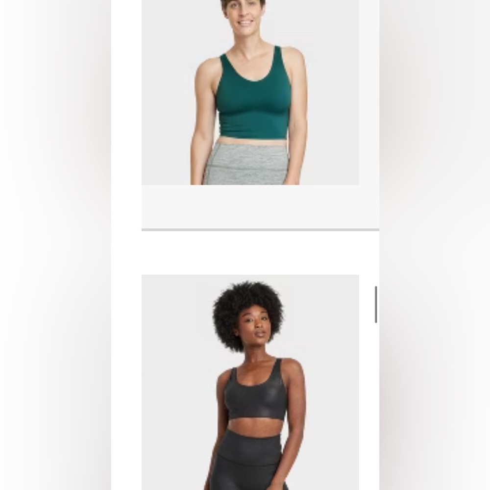 All in Motion Bundle of workout bra tops size Large